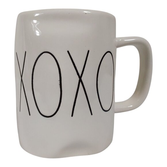 Rae Dunn XOXO Mug White with Black Lettering Valentine's Day Love Perfect Cond - Picture 1 of 7